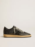 Ball Star in black nappa with suede star and black nappa heel tab| Golden Goose