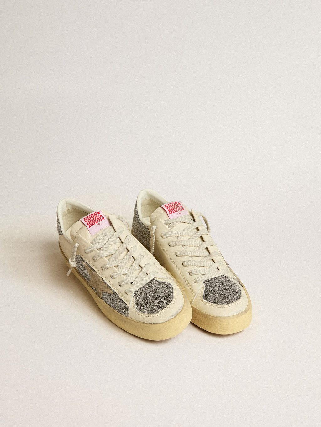 Men's Stardan in suede with sand star and Swarovski crystal inserts| Golden Goose