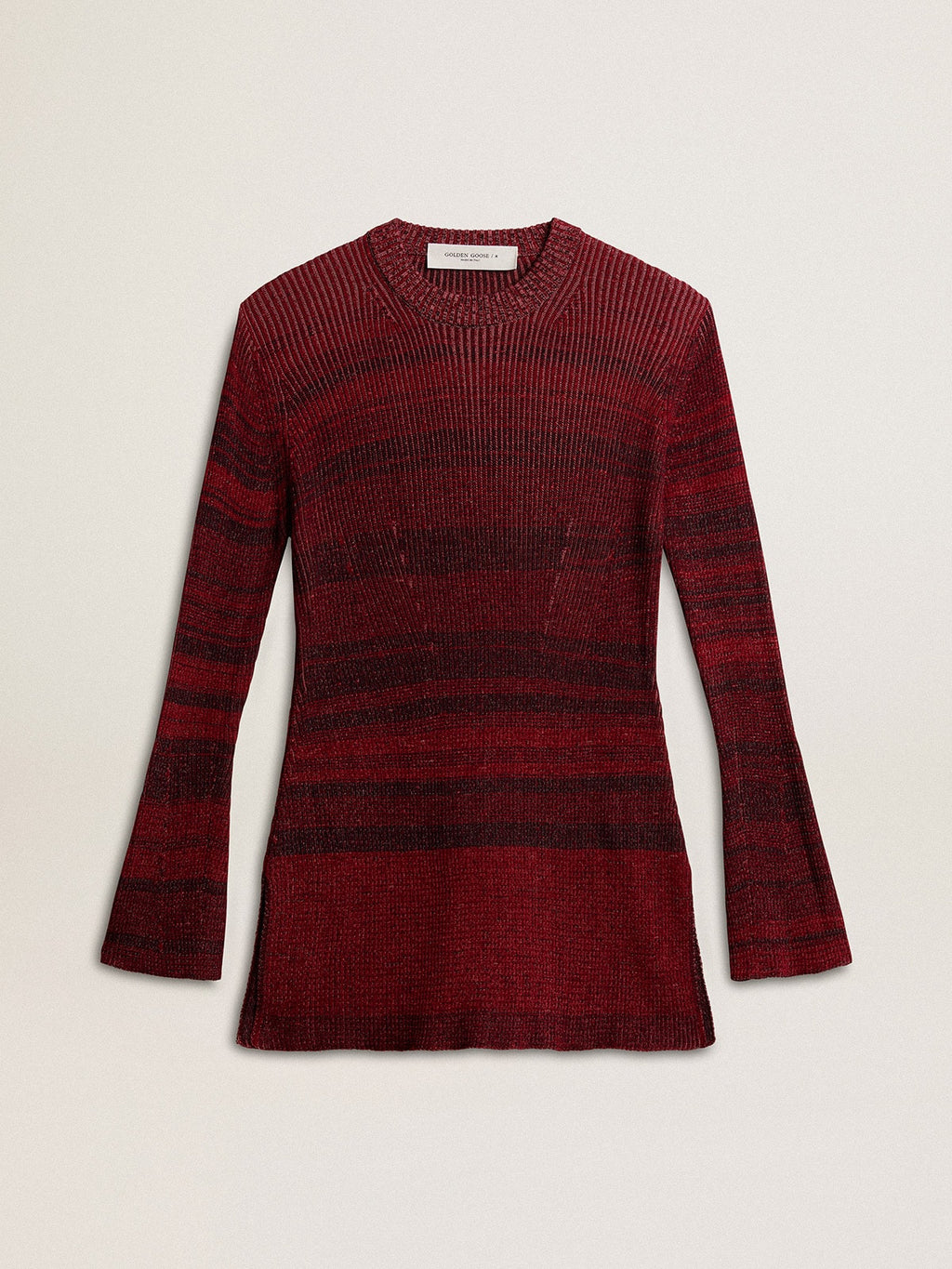 Irregular-striped cotton dress| Golden Goose