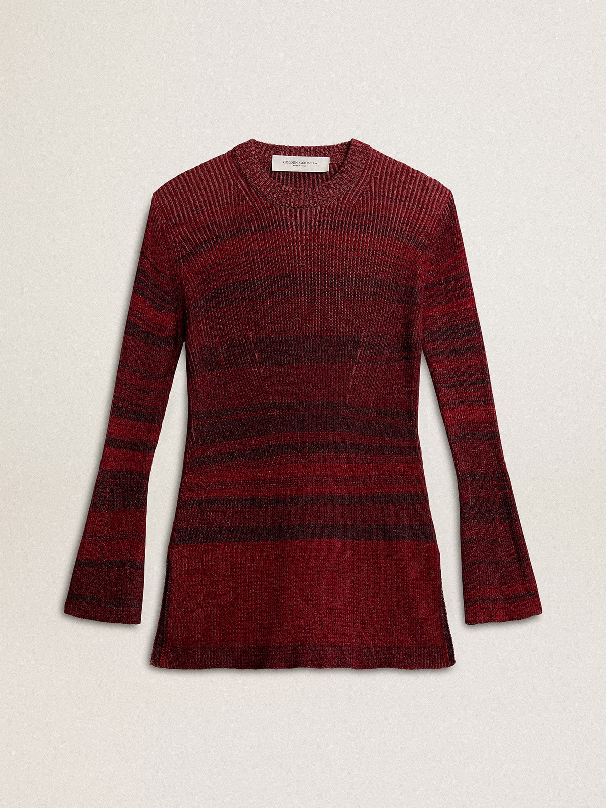 Irregular-striped cotton dress| Golden Goose