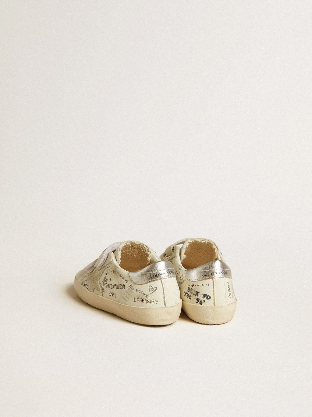 Old School Junior with suede star and metallic leather heel tab| Golden Goose