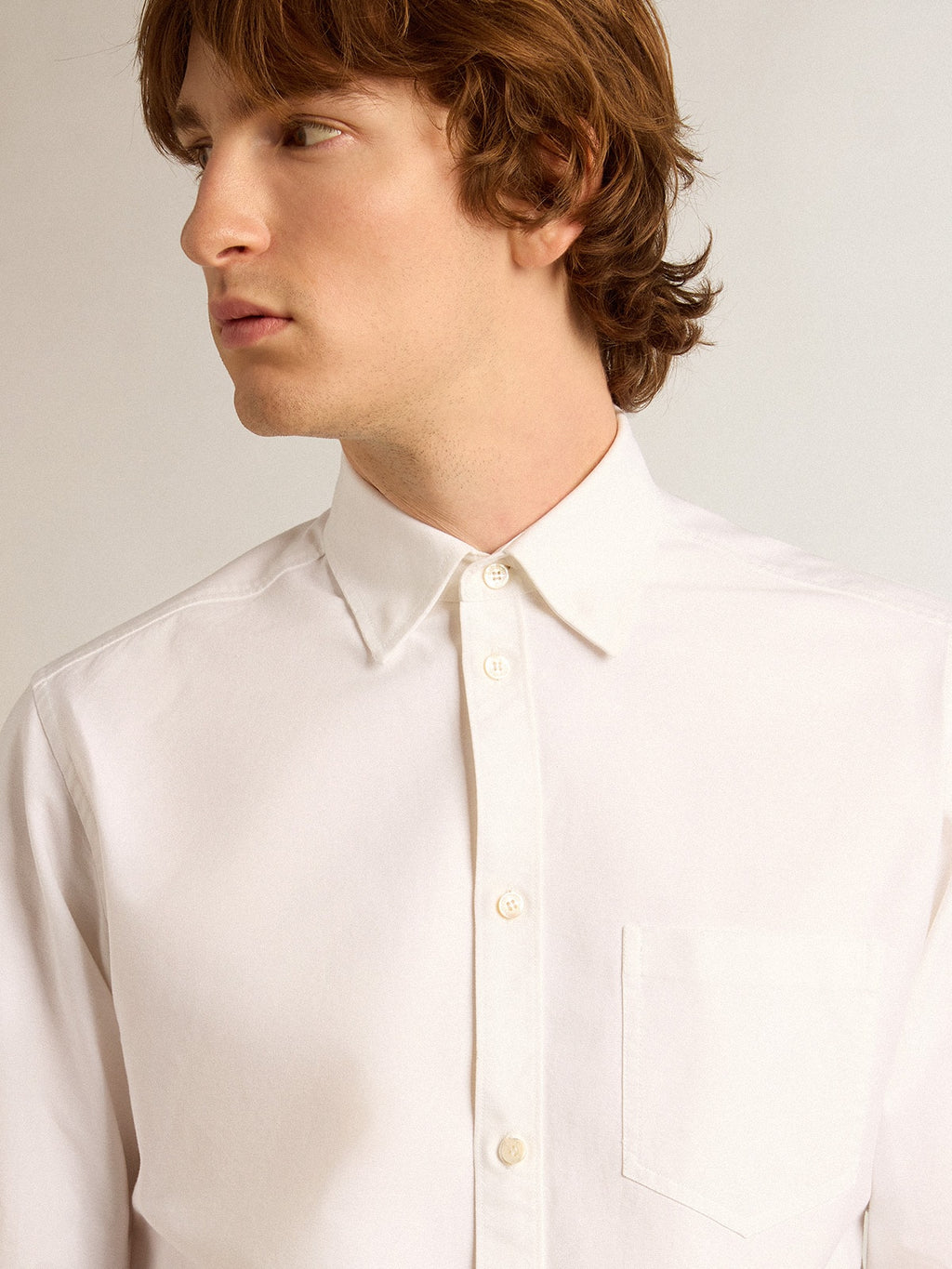 White cotton shirt| Golden Goose