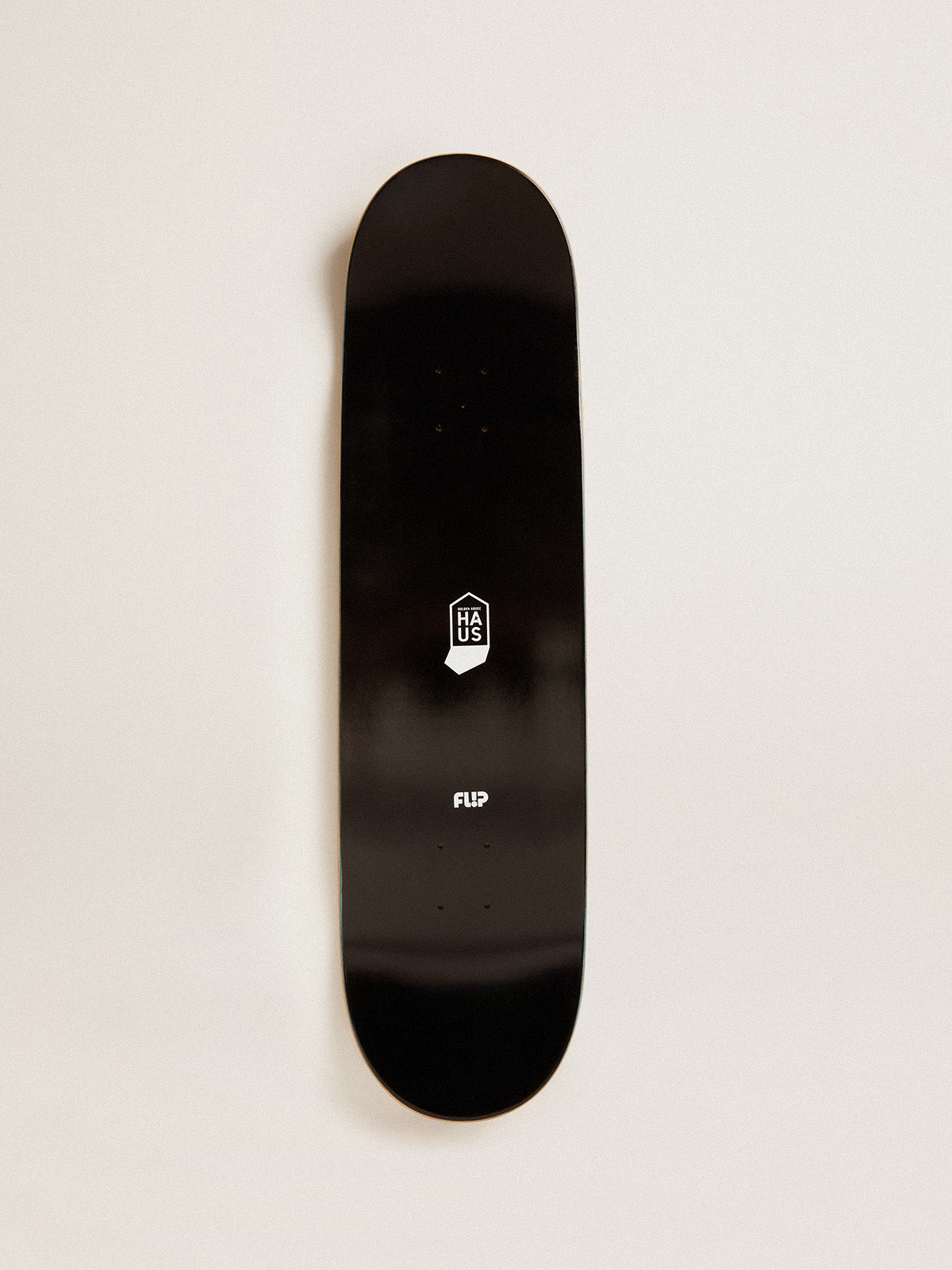 HAUS LTD skateboard with double layer in gold and black| Golden Goose