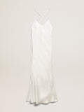 Parchment-colored slip dress| Golden Goose