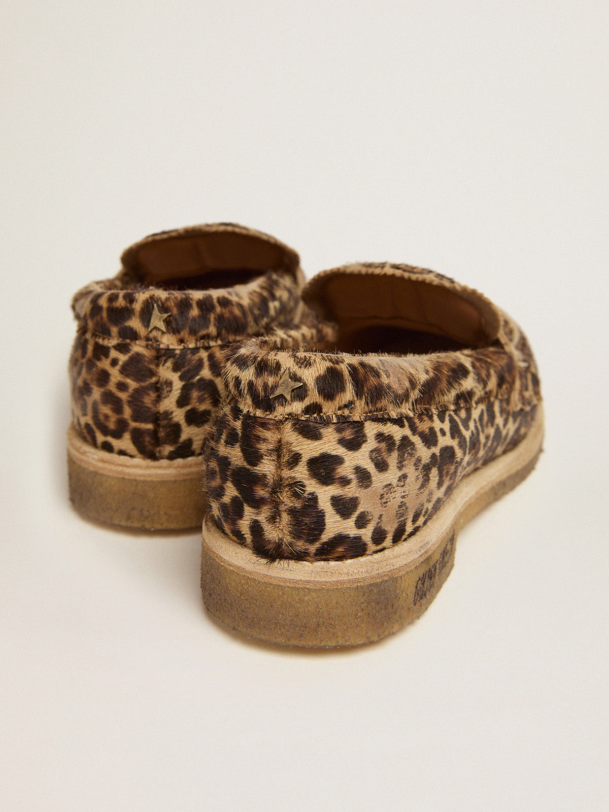 Women's loafers in leopard print pony skin| Golden Goose