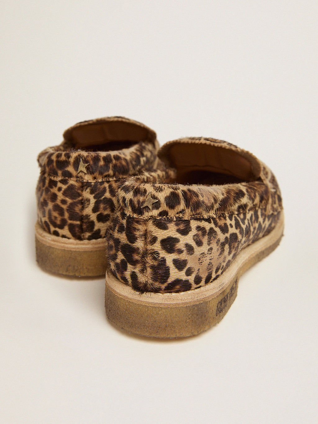 Women's loafers in leopard print pony skin| Golden Goose