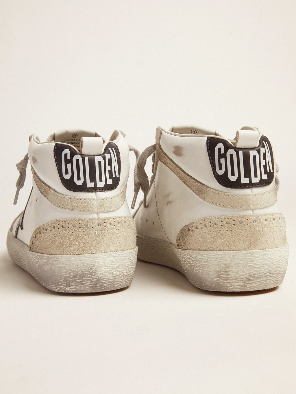 Men's Mid Star white with black star| Golden Goose