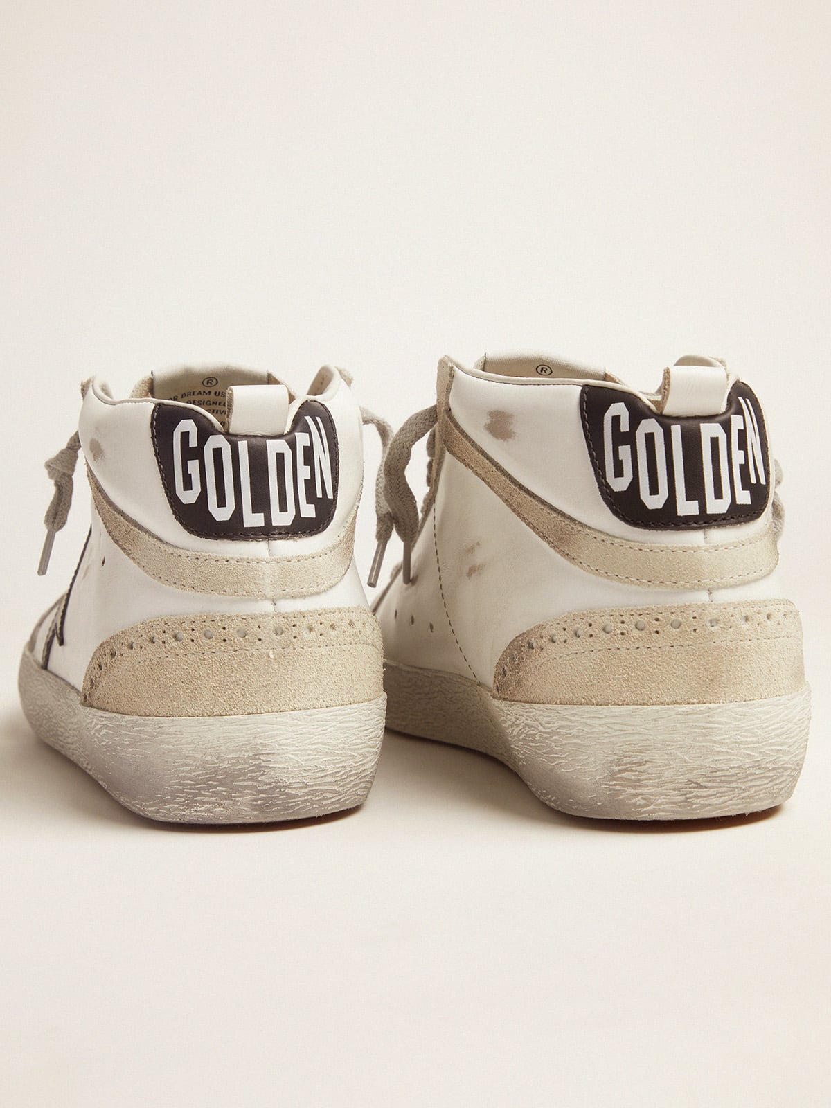 Men's Mid Star white with black star| Golden Goose