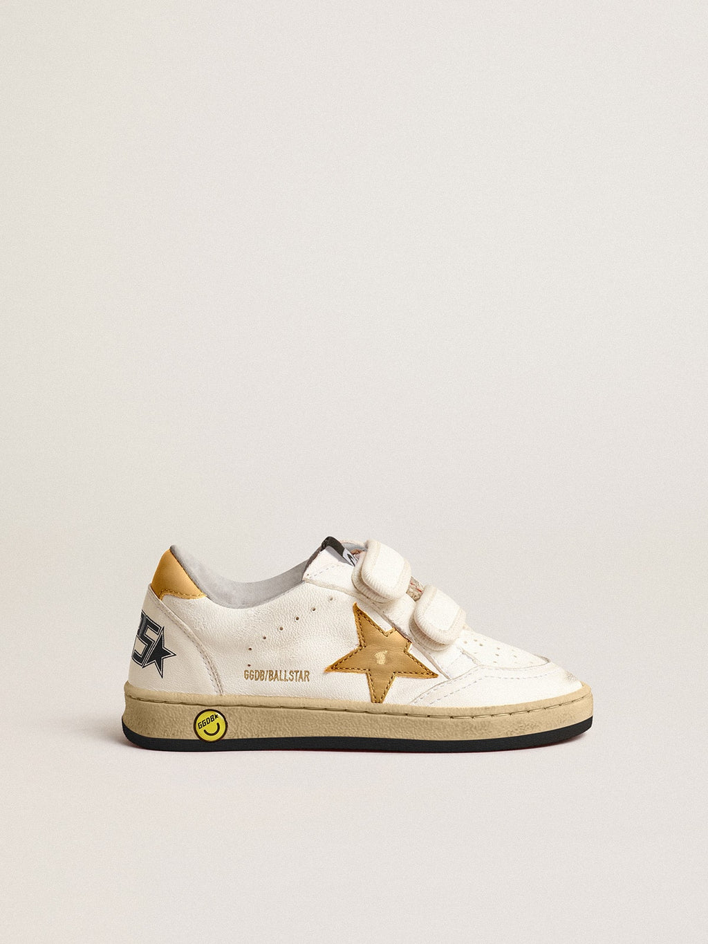 Ball Star Young with gold metallic leather star and heel tab| Golden Goose