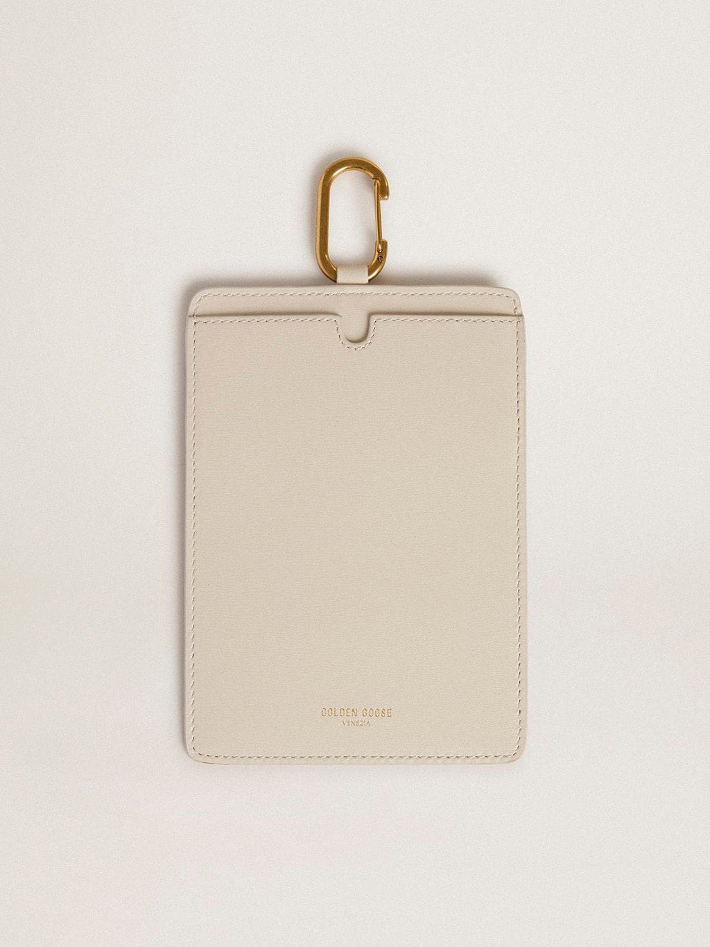 Worn white document holder| Golden Goose