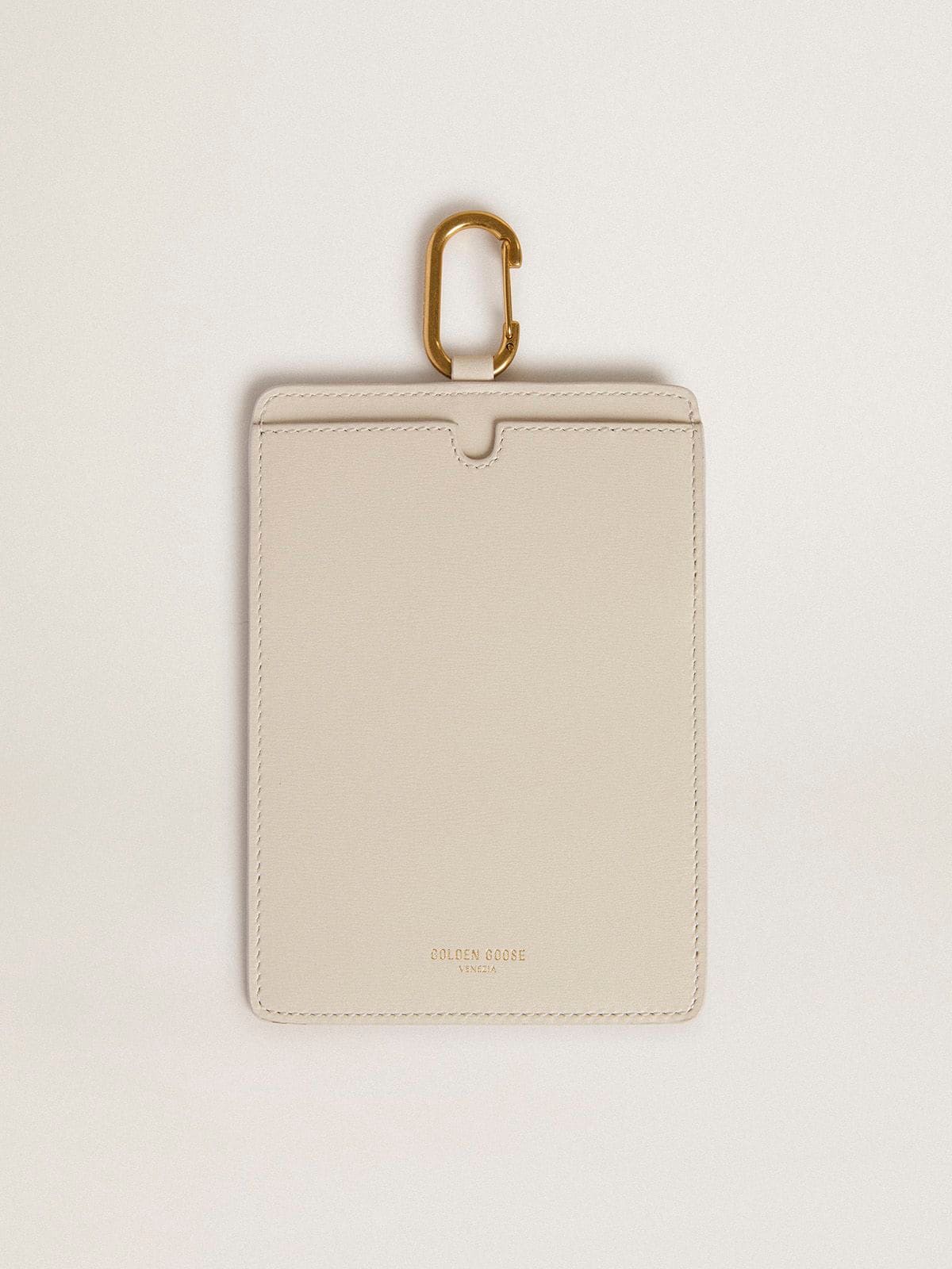 Worn white document holder| Golden Goose