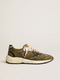 Men's Dad-Star in suede and mesh with black leather star and heel tab| Golden Goose