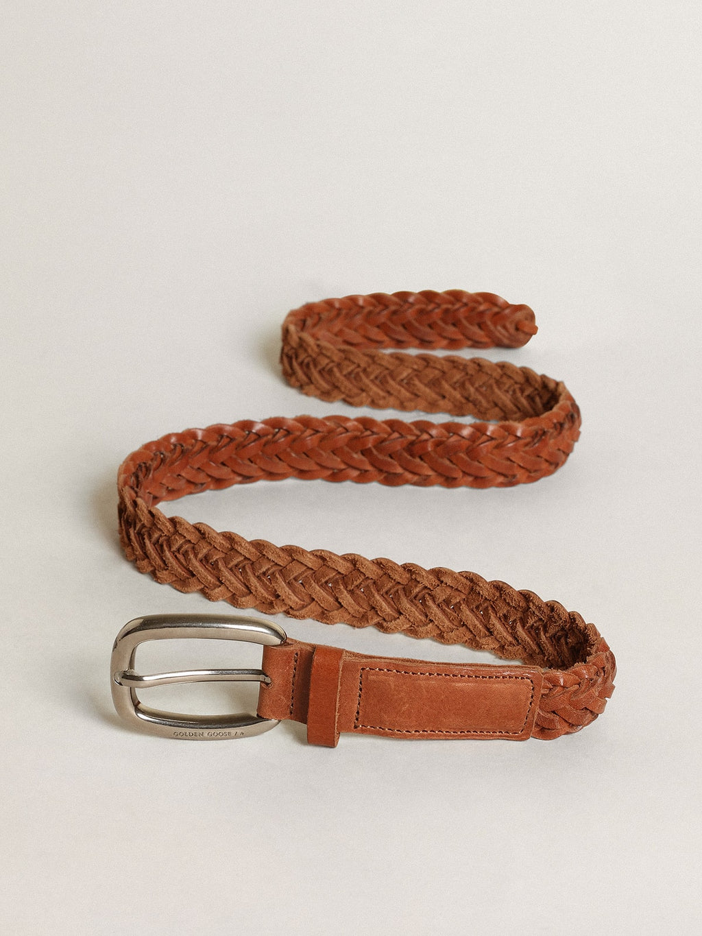 Houston belt in brown braided leather| Golden Goose