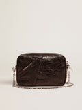 Women's Mini Star Bag in black glossy leather with tone-on-tone star| Golden Goose