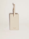 Worn white luggage tag| Golden Goose