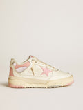 Men's Forty2 with pink star and white leather heel tab| Golden Goose