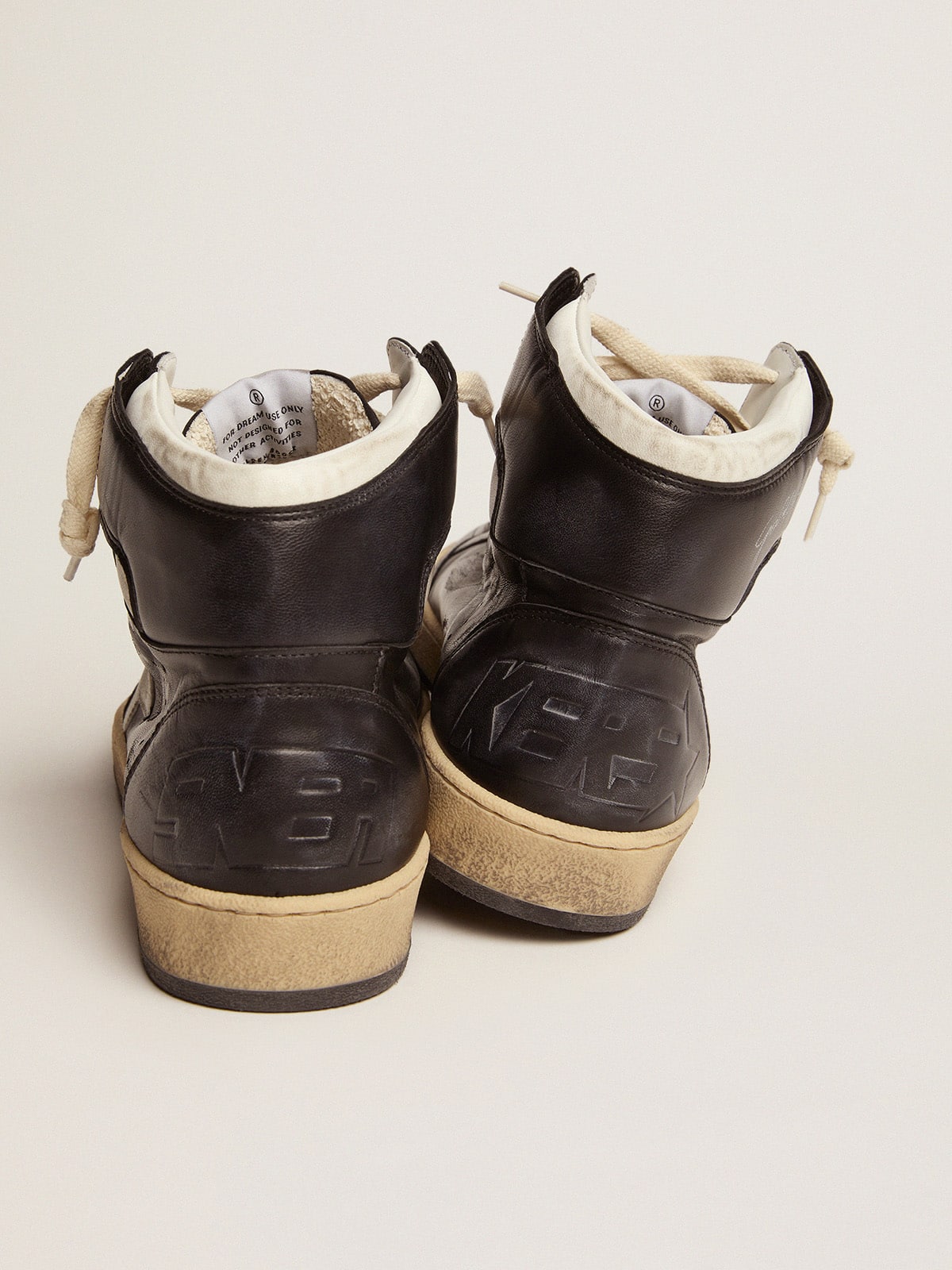 Men's Sky-Star in black nappa with white star| Golden Goose