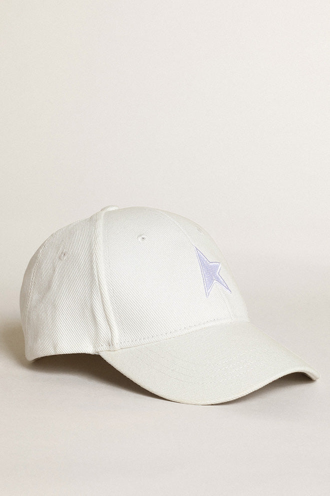 Kids' white baseball cap with star| Golden Goose