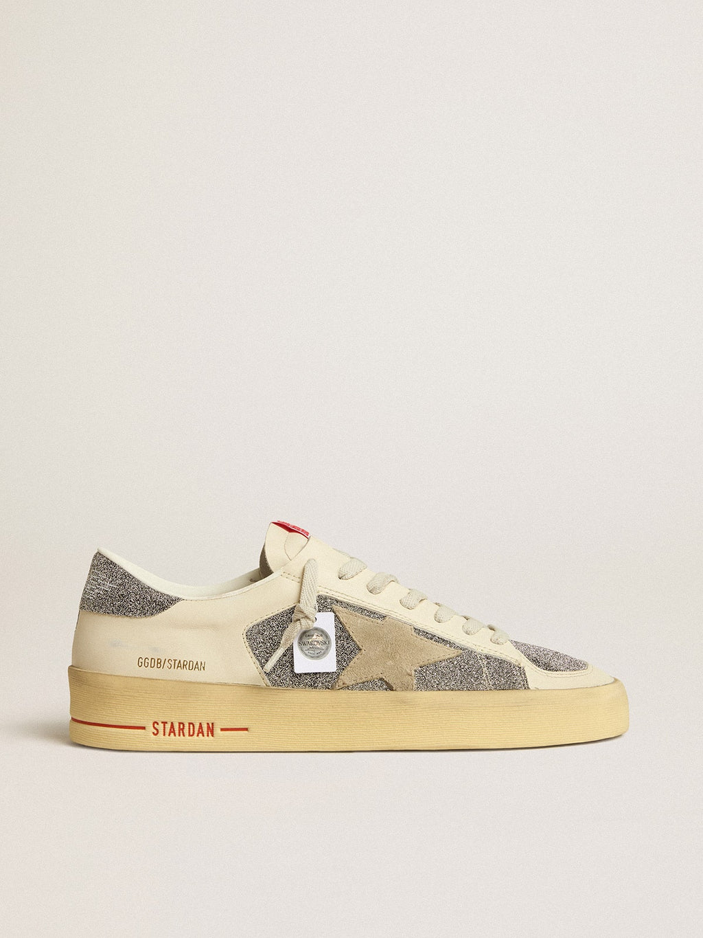 Men's Stardan in suede with sand star and Swarovski crystal inserts| Golden Goose