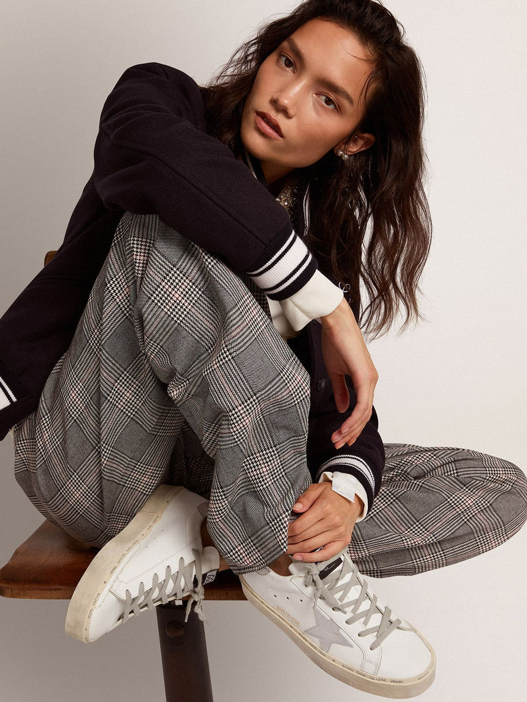 Women's Hi Star sneakers with silver heel tab| Golden Goose