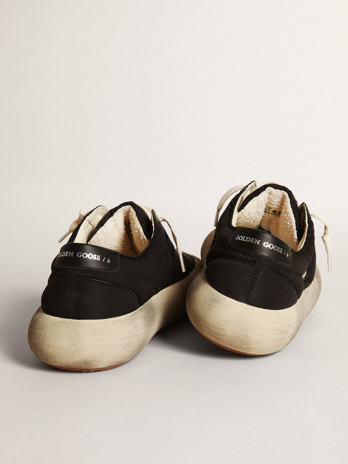 Men's Space-Star in nylon with black leather star and heel tab| Golden Goose