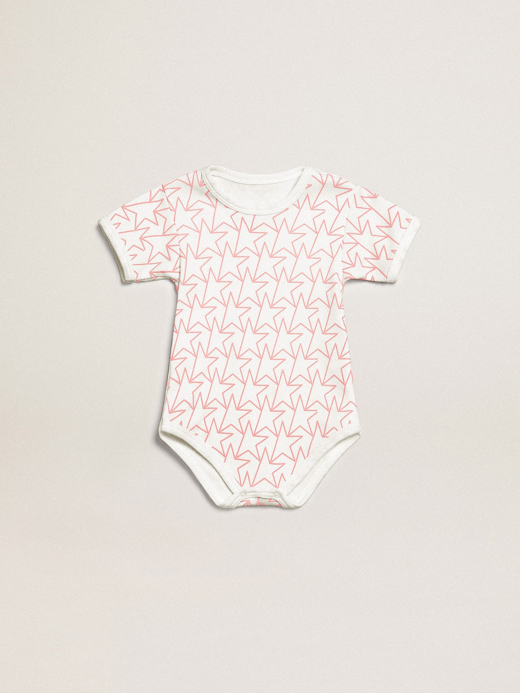 Baby gift set in white with pink trim and star| Golden Goose