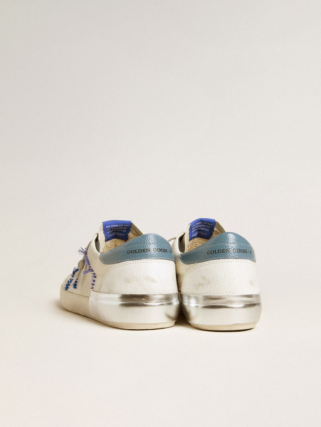 Men's Super-Star LTD in nappa with embroidered star and leather heel tab| Golden Goose