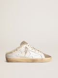Super-Star Sabots with white leather star and shearling lining| Golden Goose