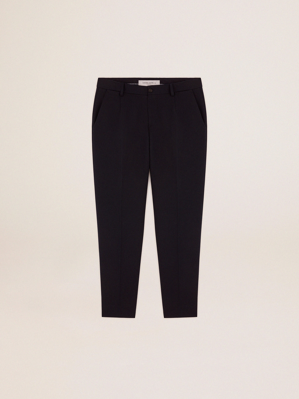 Men's pants in dark blue wool| Golden Goose