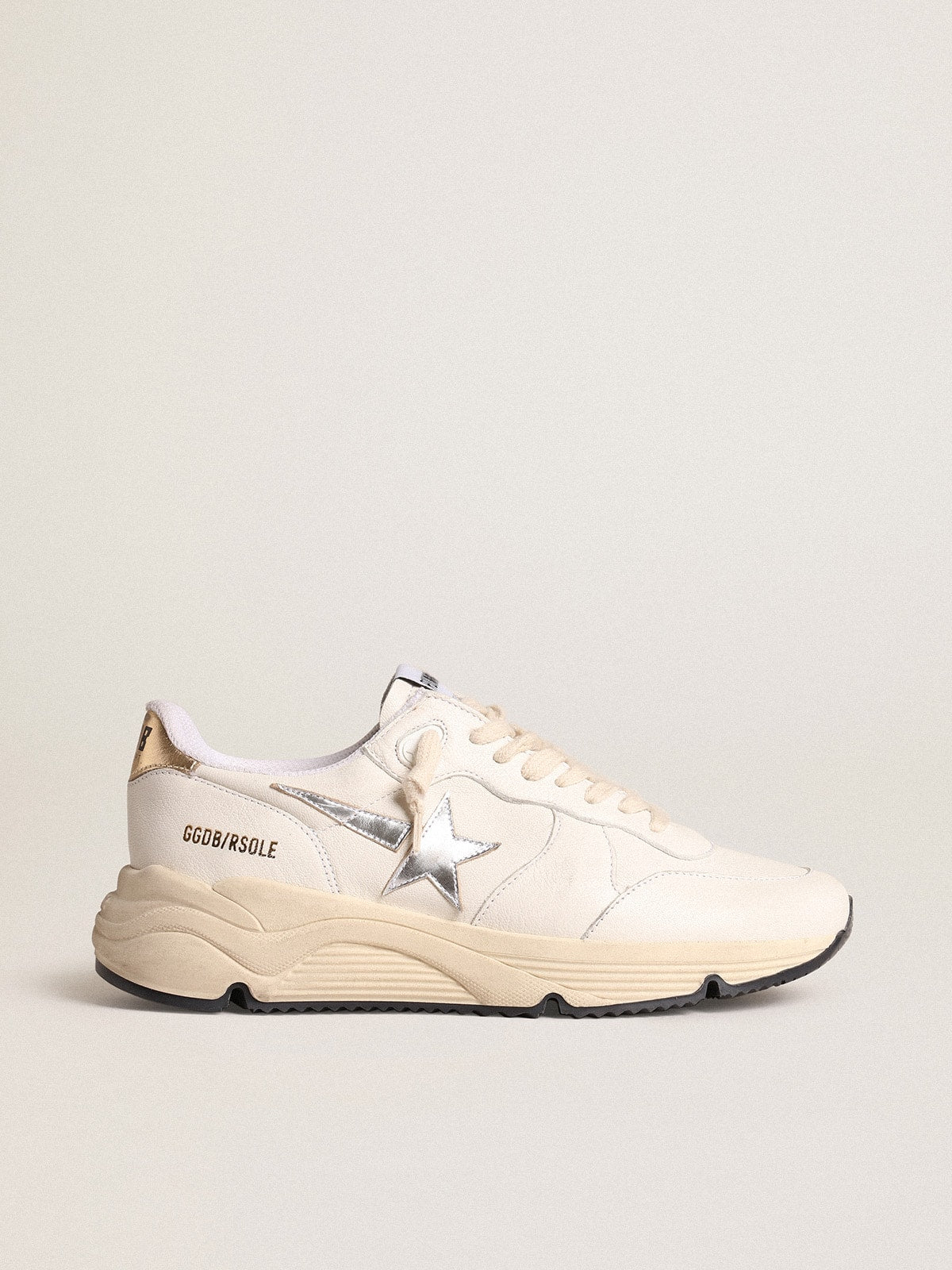 Running Sole in nappa with silver star and gold leather heel tab| Golden Goose