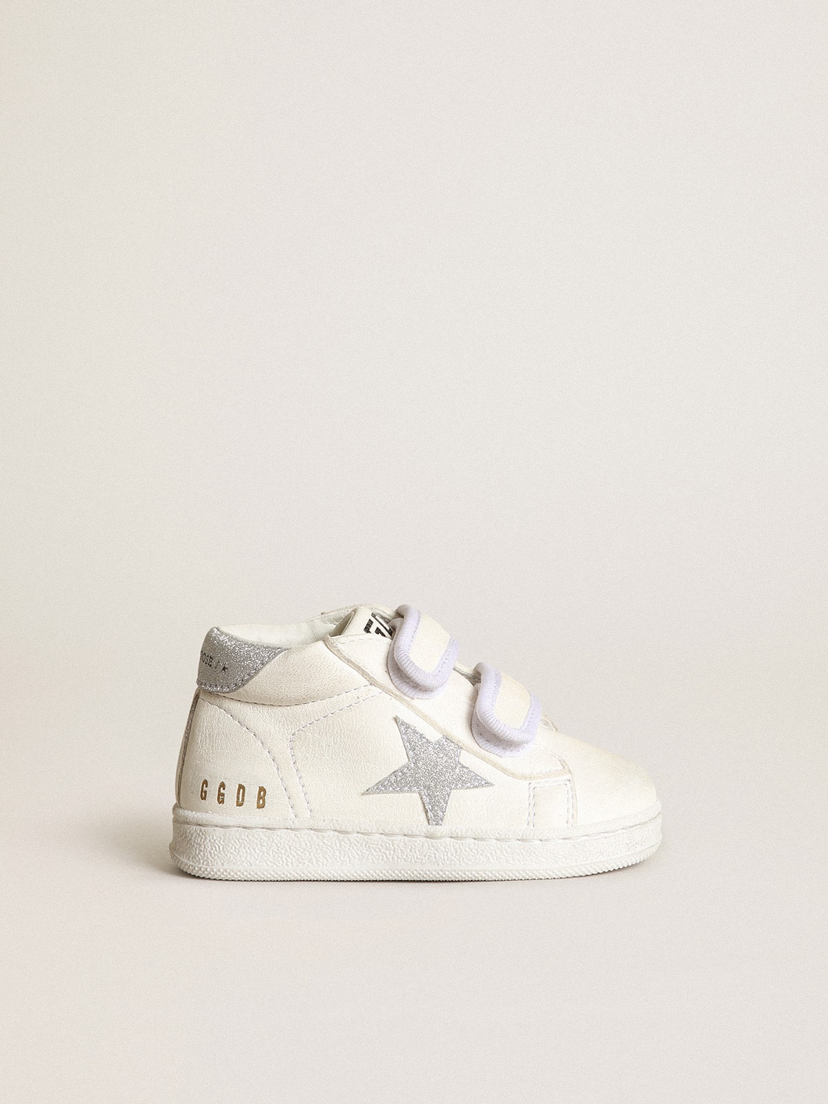 June in nappa leather with silver glitter star and heel tab| Golden Goose
