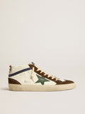 Mid Star with green leather star and blue leather flash| Golden Goose