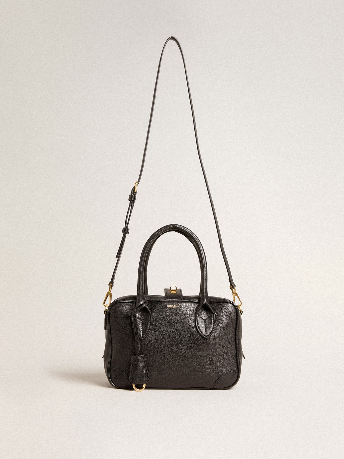 Vita Bag in black sheepskin leather with gold details| Golden Goose