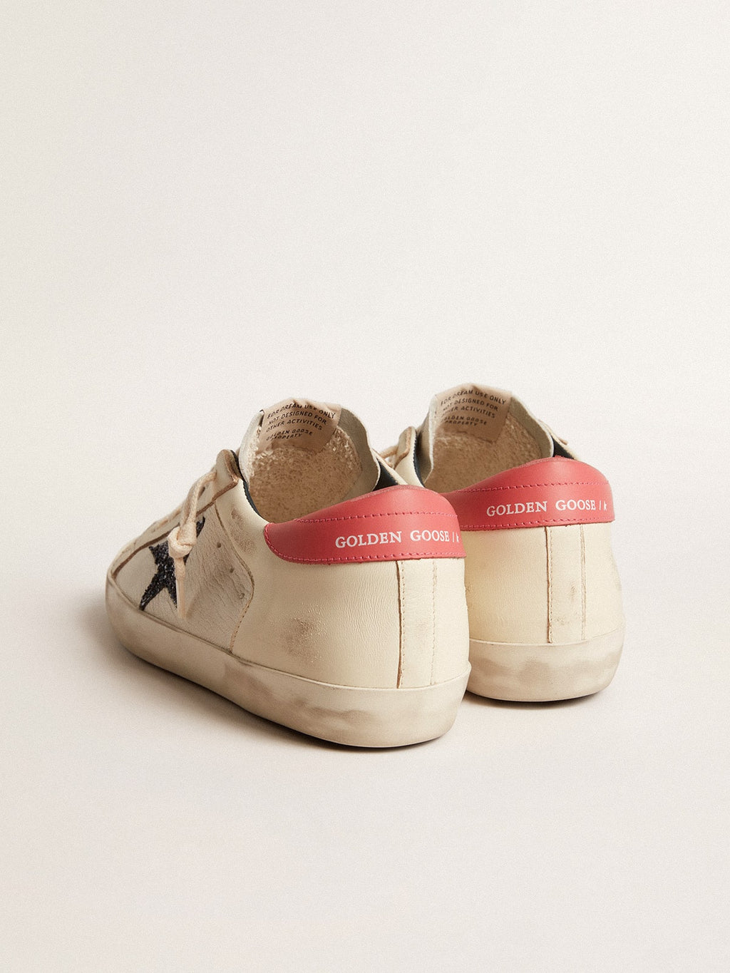 Women's Super-Star LTD in nappa with blue glitter star and red heel tab| Golden Goose