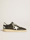 Men's Ball Star in black nappa with white leather star and heel tab| Golden Goose