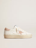 Women's Hi Star LTD with old rose suede star and heel tab with pearls| Golden Goose