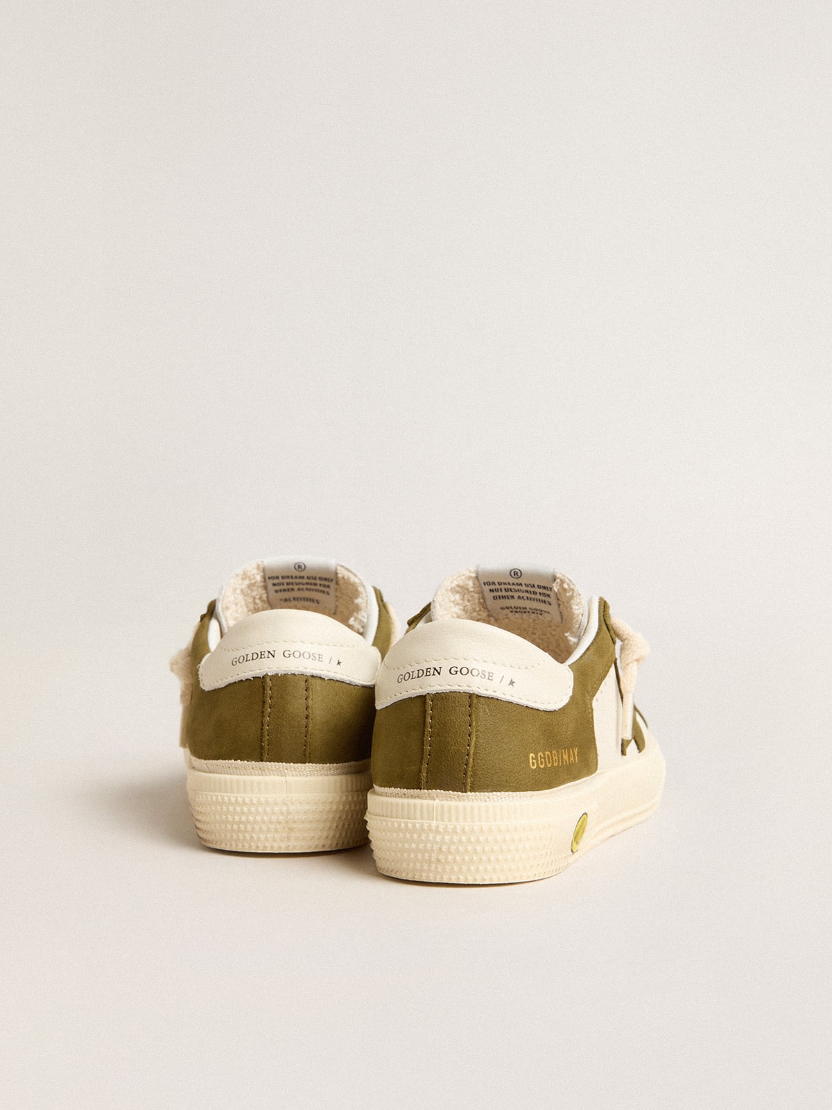 May Teen in white and military green leather| Golden Goose