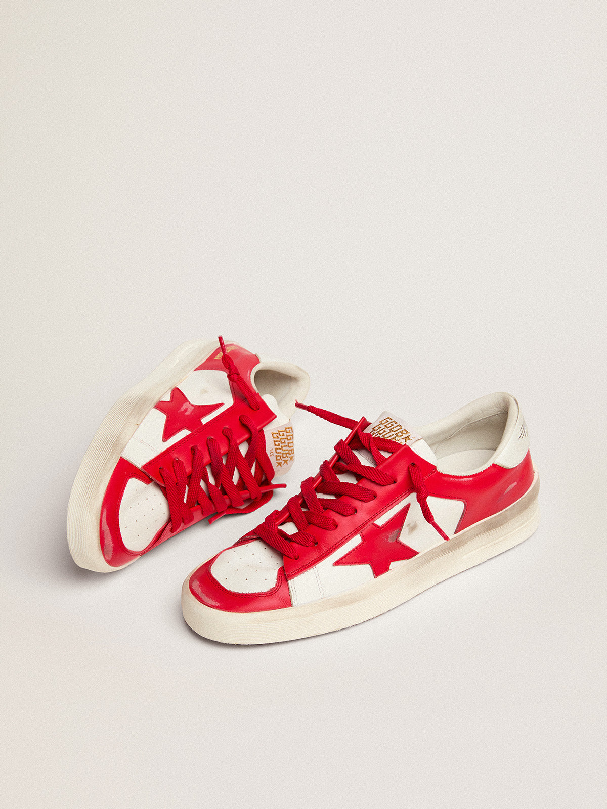 Women's Stardan in white and red leather| Golden Goose