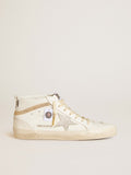 Mid Star LTD with star and heel tab in suede with Swarovski crystals| Golden Goose