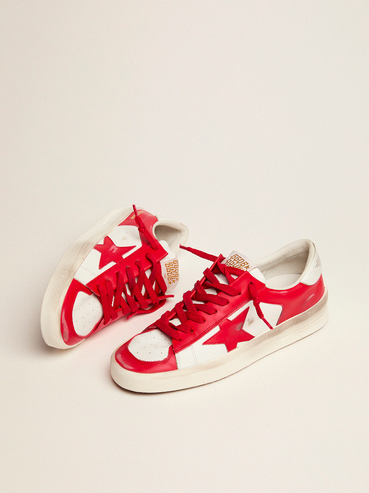 Men's Stardan in white and red leather| Golden Goose