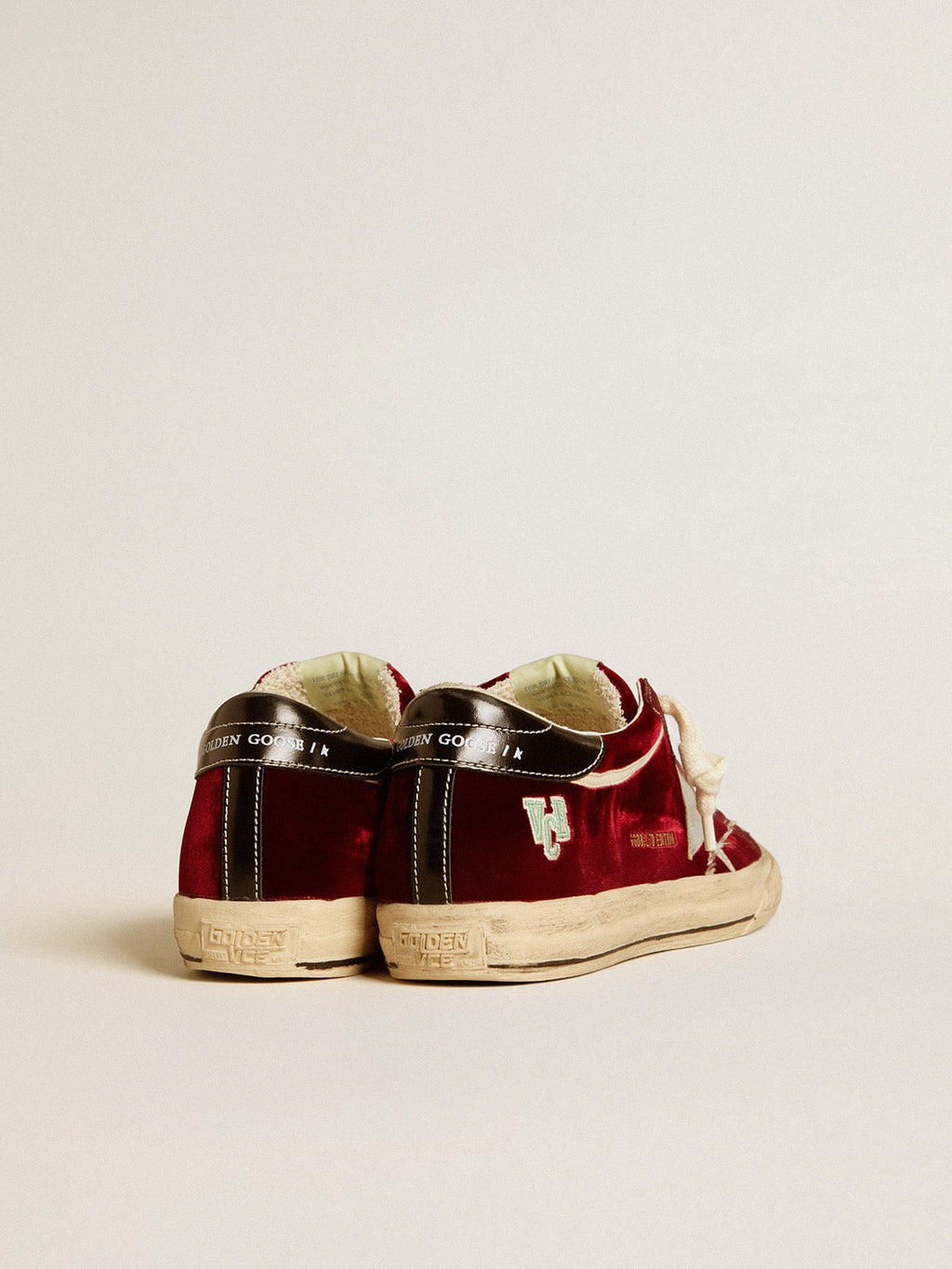 Women's Super-Star LTD in velvet with metallic leather star and heel tab| Golden Goose