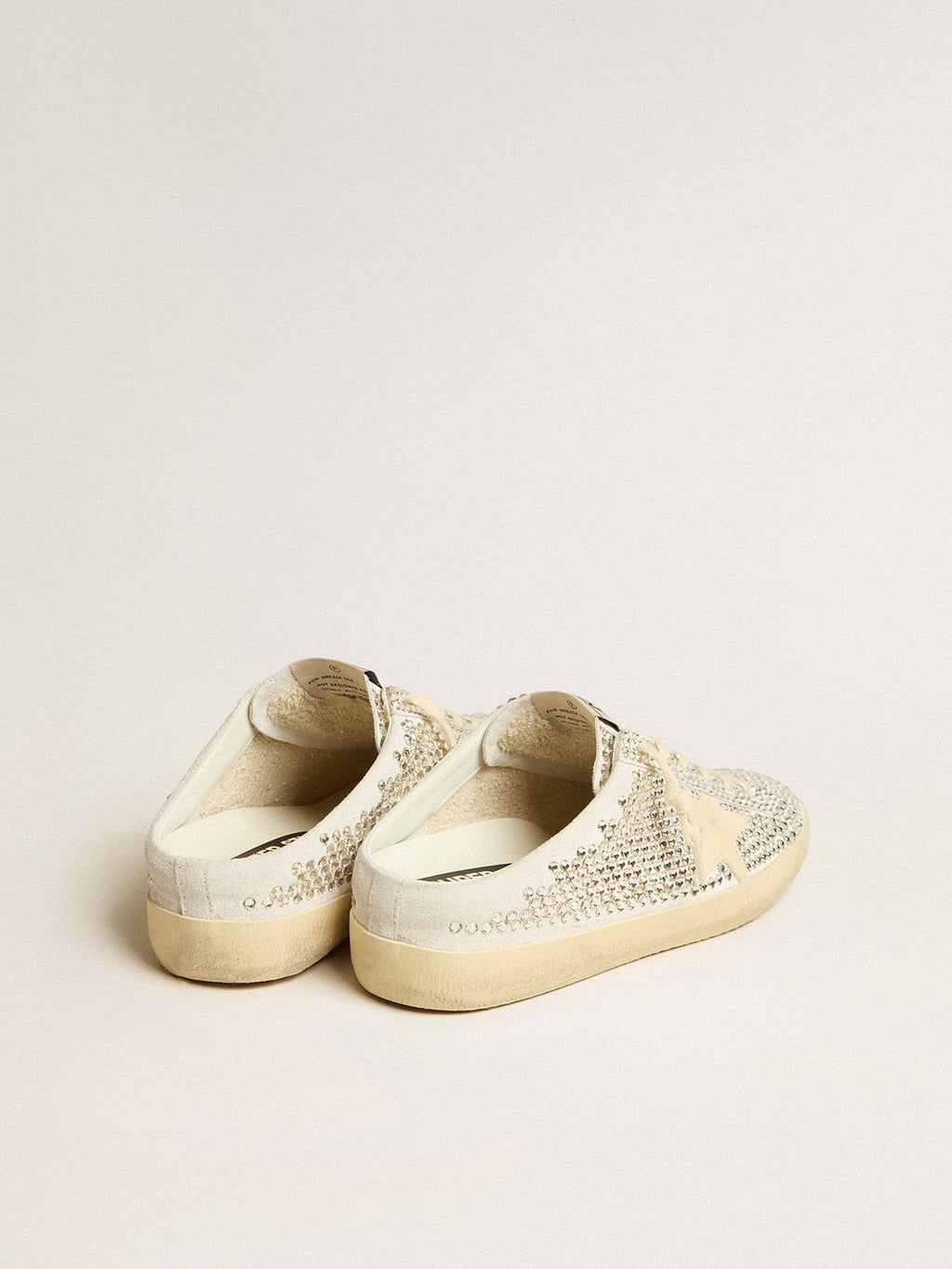 Women's Super-Star Sabots LTD in Swarovski crystals with white leather star| Golden Goose