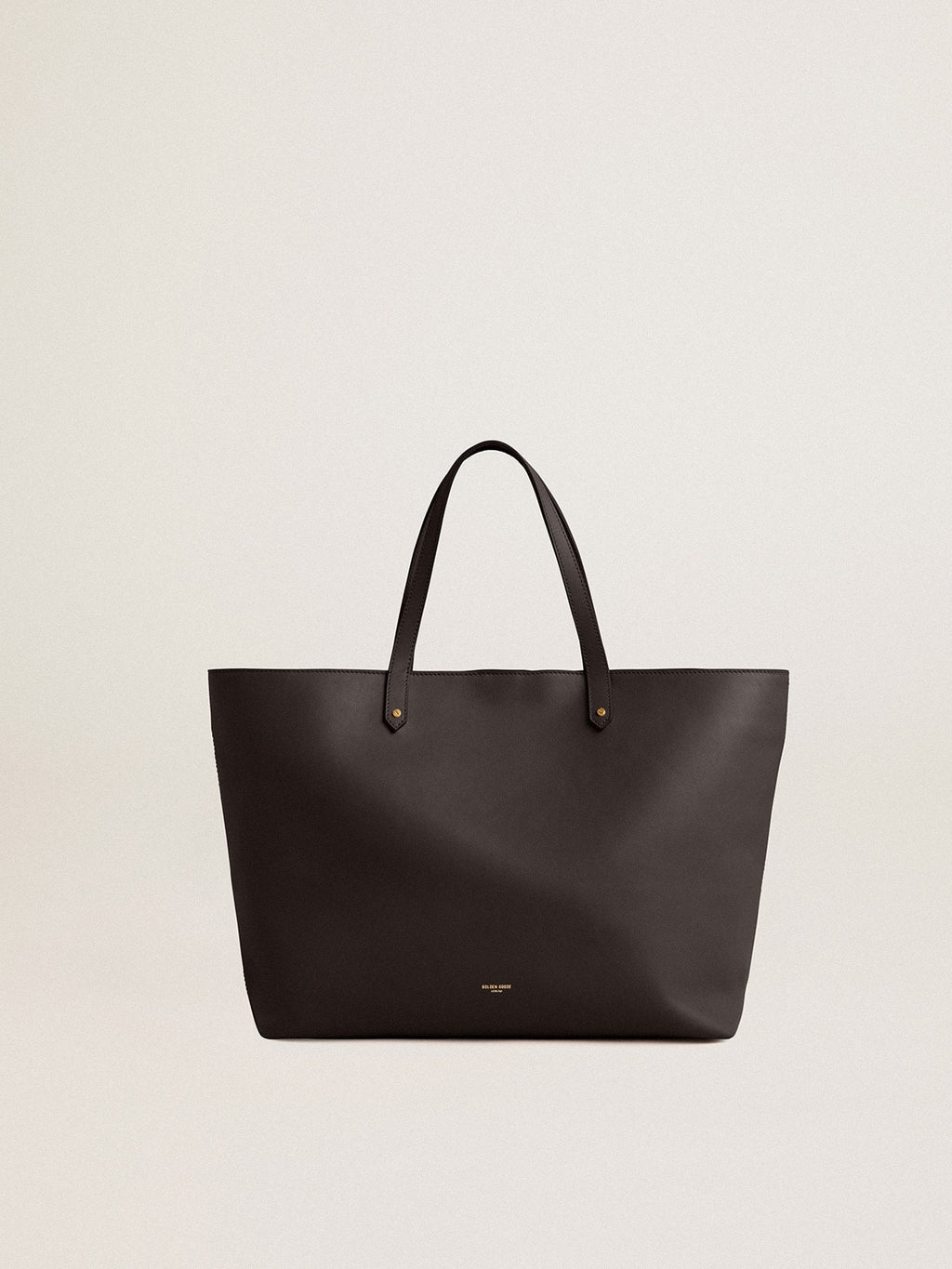 Black Pasadena Bag made of smooth leather with gold logo| Golden Goose