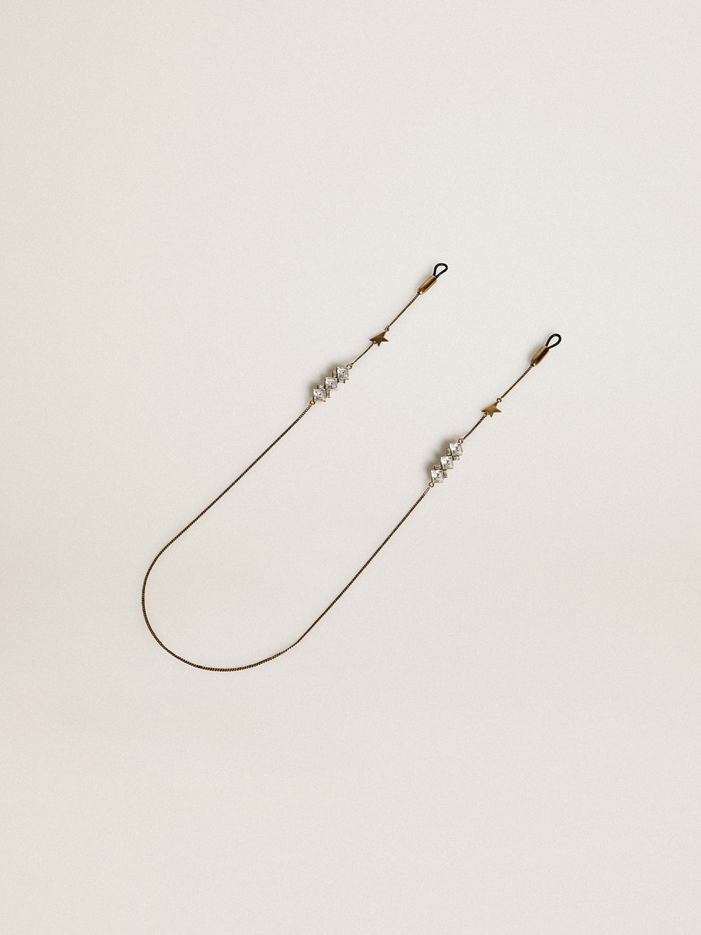 Women's glasses chain in antique gold color| Golden Goose