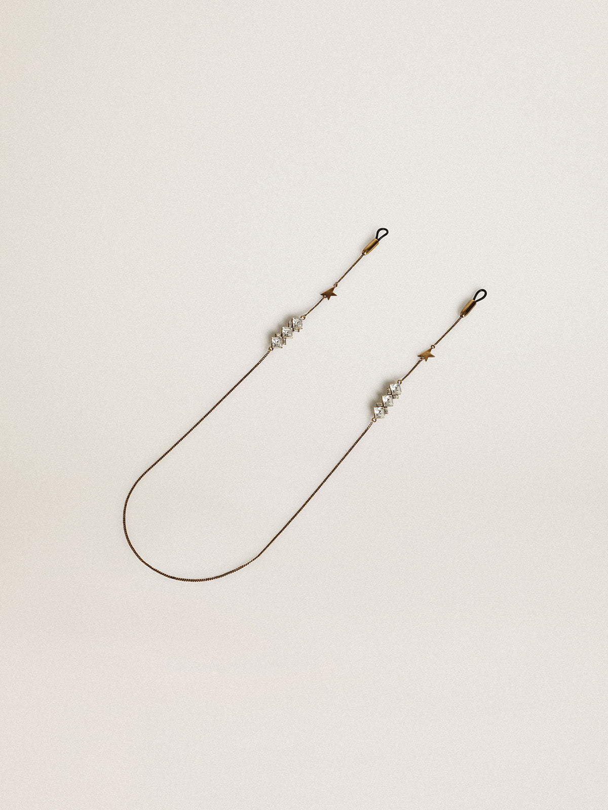 Women's glasses chain in antique gold color| Golden Goose