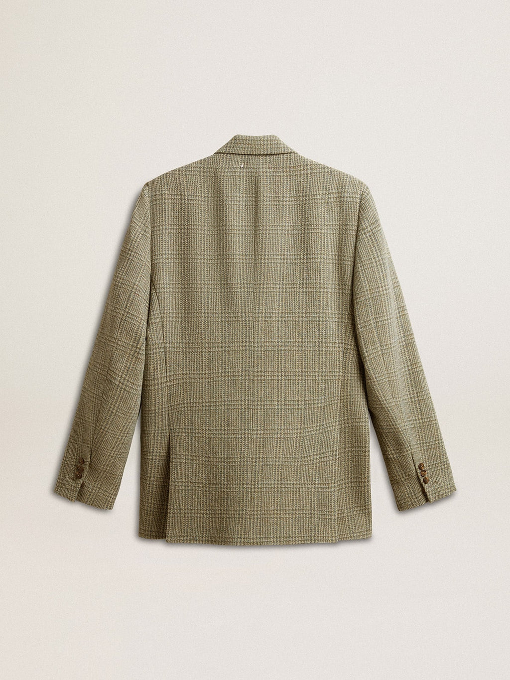 Men's double-breasted blazer in Shetland wool| Golden Goose