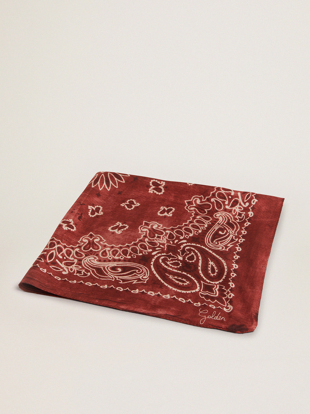 Women's burgundy scarf| Golden Goose