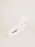White socks with crystal star on the back| Golden Goose