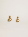 Earrings with gold star and pearl| Golden Goose