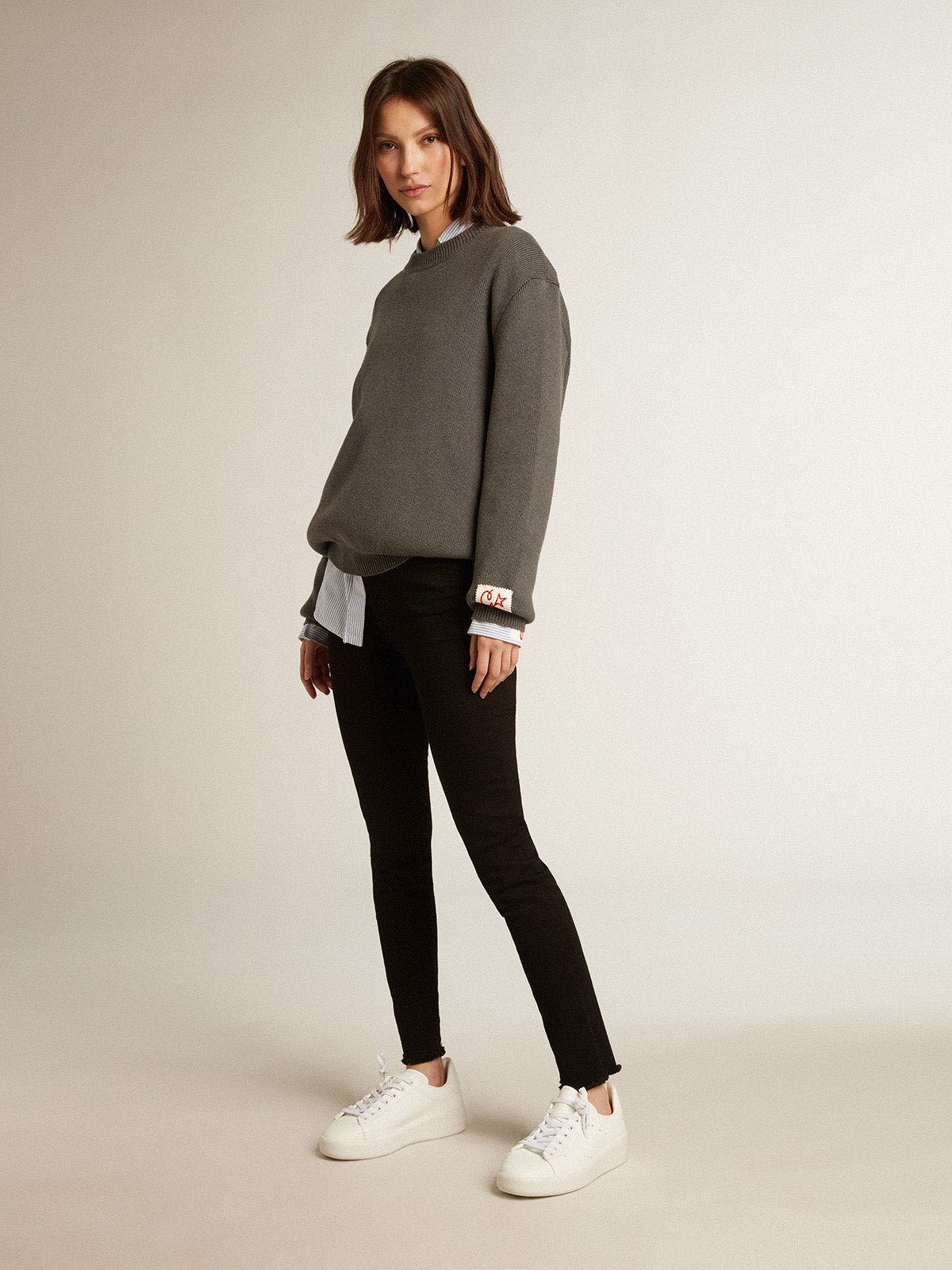 Women's bio-based Purestar with white star and heel tab| Golden Goose